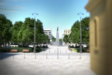 Plac Wolności w Łodzi kończy z betonozą. Zostanie zwrócony pieszym whitemad2