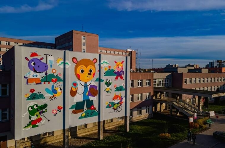 Nowy mural na szpitalu dziecięcym