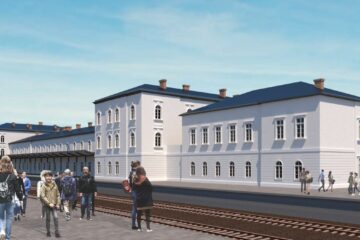 Wizualizacja dworzec Czechowice-Dziedzice od strony peronów