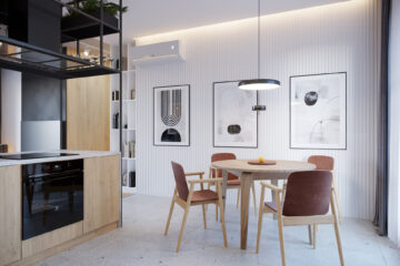 Projekt wnętrz mieszkania w Brodnicy zaprojektował Sebastian Marach z pracowni YONO ARCHITECTURE