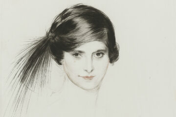 Head of Helena Rubinstein with egret feathers