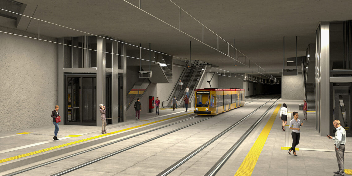 Pierwszy podziemny tramwaj w Warszawie - tak będzie wyglądać podziemna stacja