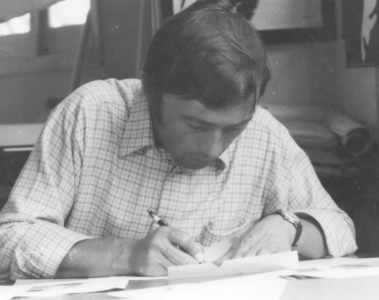 Bronisław Zelek podczas pracy, fot. z archiwum Waldemara Świerzego