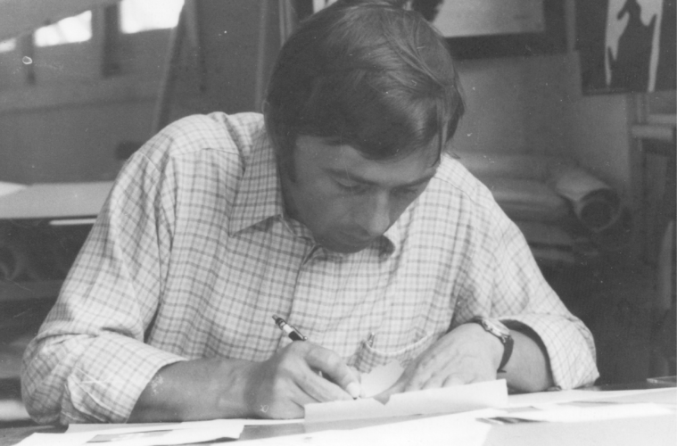 Bronisław Zelek podczas pracy, fot. z archiwum Waldemara Świerzego