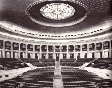 1958, Wnętrze Sali Kongresowej - zdjęcie (skan) pochodzi z albumu "Warszawa 1960" wyd. Arkady