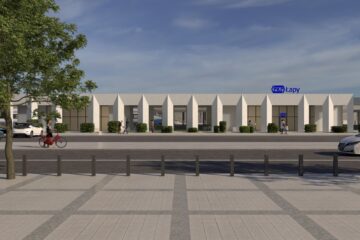 Wizualizacja nowego dworca kolejowego w Łapach