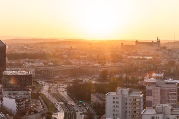 Discover,Poland,,Charming,Sunset,Over,Krakow