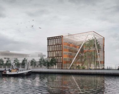 Biblioteka na poprzemysłowym nadbrzeżu portowym Sundmolen w Kopenhadze 1