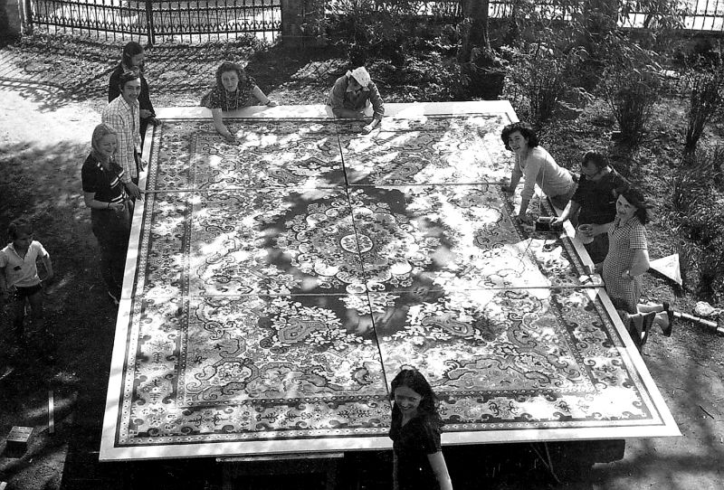 mozaika dywanu w Kowarach