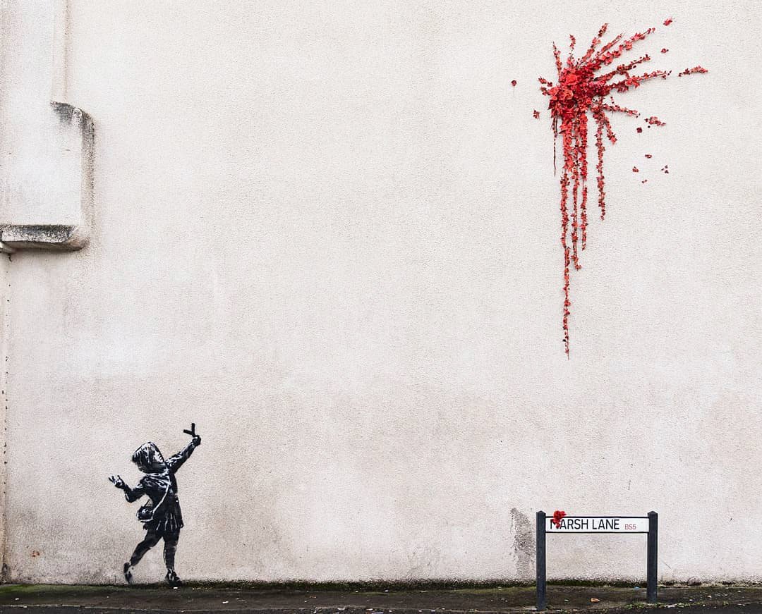 Walentynkowy mural Banksy’ego