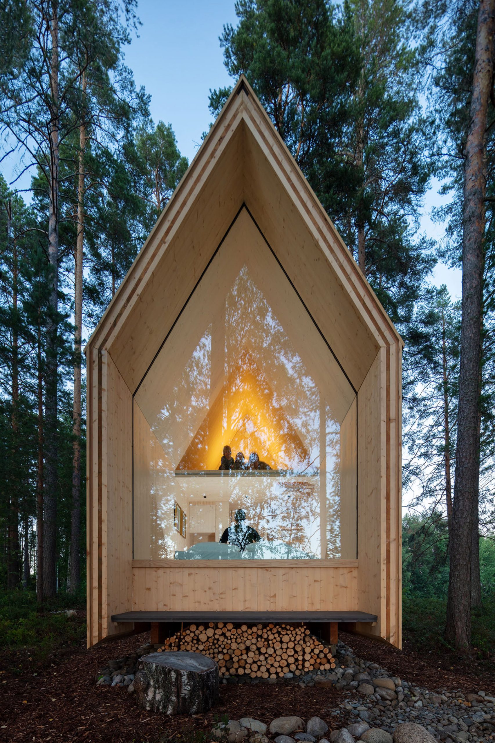 domek w fińskim lesie