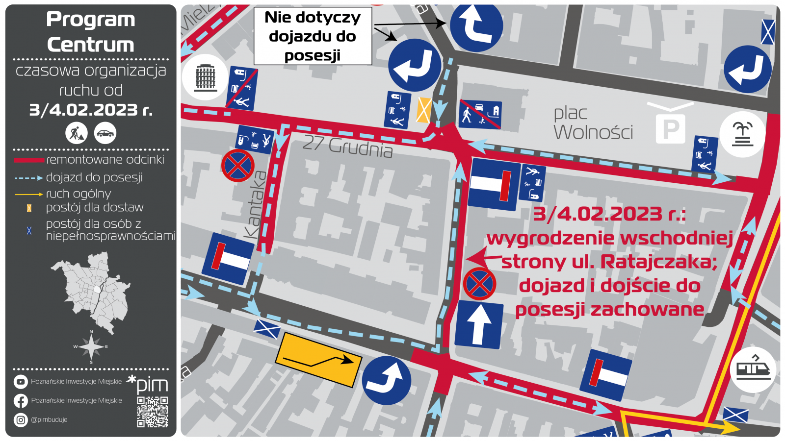 Przebudowa ulicy Ratajczaka w Poznaniu - schemat